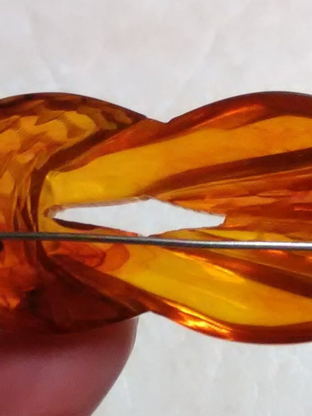 Vintage / antique Bakelite pin / brooch - large 3" - TESTED 1930's 1940's 1950's - Picture 6 of 8